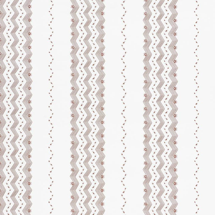 Nauset Stripe Sienna 5009743 by Schumacher Wallpaper Chambray 18.0" - Fabric Carolina -