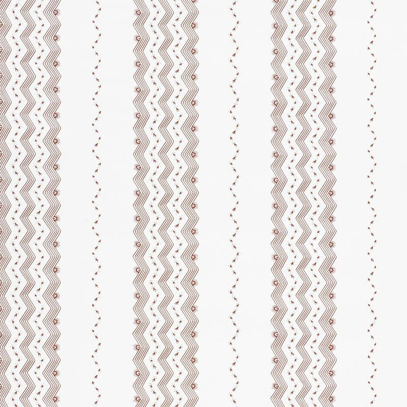 Nauset Stripe Sienna 5009743 by Schumacher Designer Wallpaper Chambray 18.0" - Swanky Fabrics -