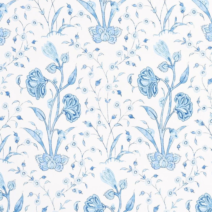 Khilana Floral Porcelain 5009955 by Schumacher Designer Wallpaper Jacaranda 13.5" - Swanky Fabrics -