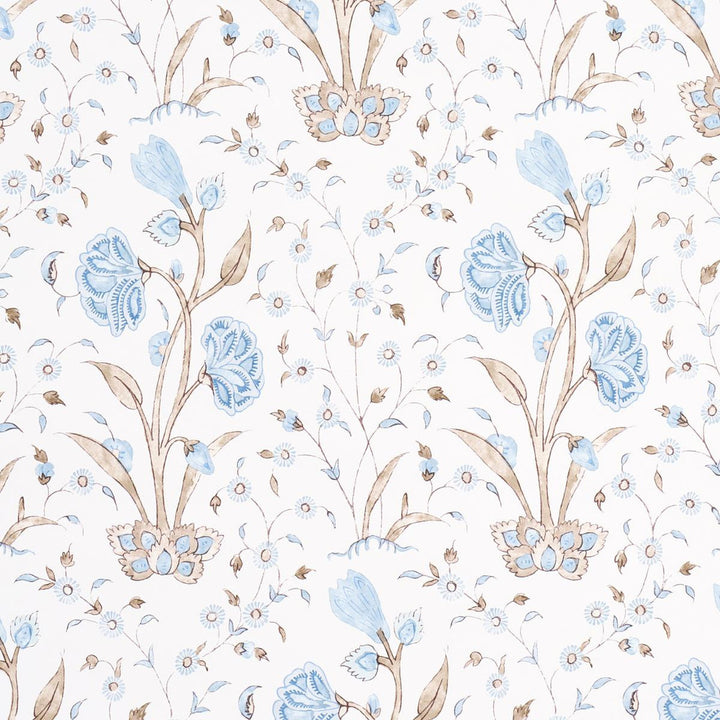 Khilana Floral Sky 5009956 by Schumacher Wallpaper Jacaranda 13.5" - Fabric Carolina -
