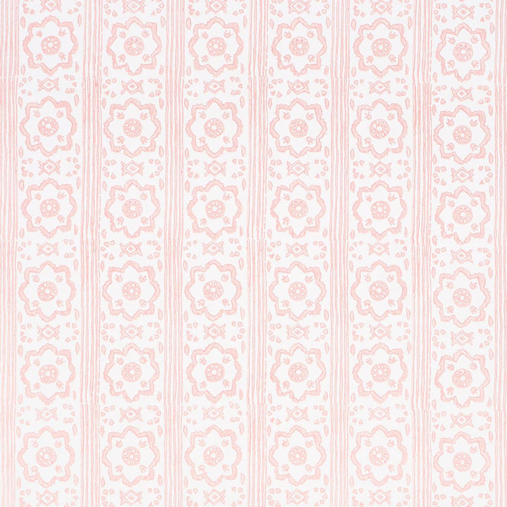 Sunda Hand Blocked Print Blush 5011224 by Schumacher Wallpaper Jacaranda 2.5" - Fabric Carolina -