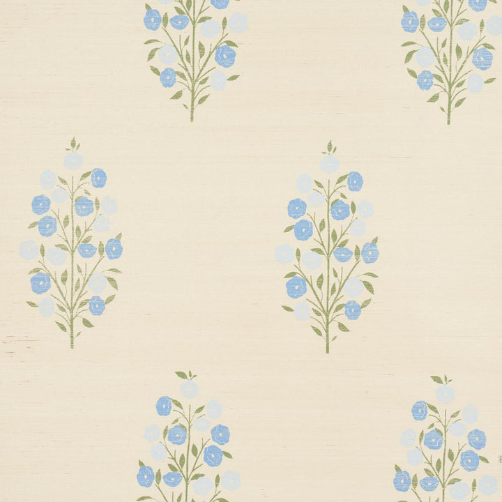Josepha Sisal Blue 5013710 by Schumacher Wallpaper Jacaranda 17.0" - Fabric Carolina -