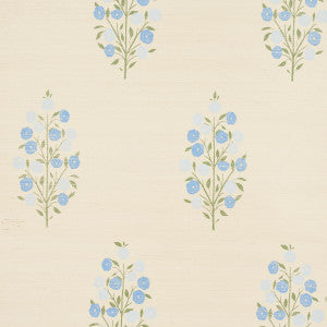 Josepha Sisal Blue 5013710 by Schumacher Wallpaper