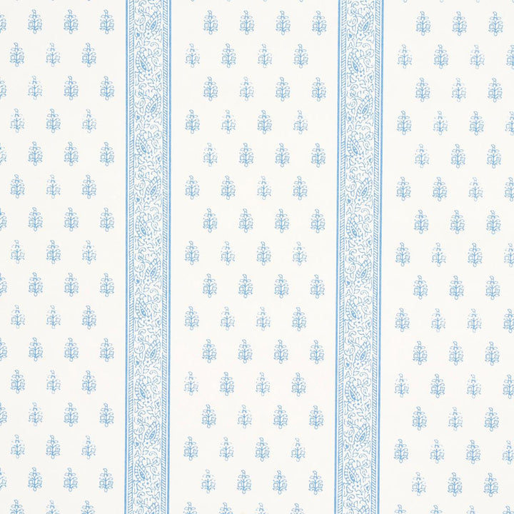 Katsura Stripe Ii Chambray 5015230 by Schumacher Wallpaper Jacaranda 9.0" - Fabric Carolina -