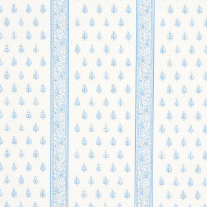 Katsura Stripe Ii Chambray 5015230 by Schumacher Wallpaper