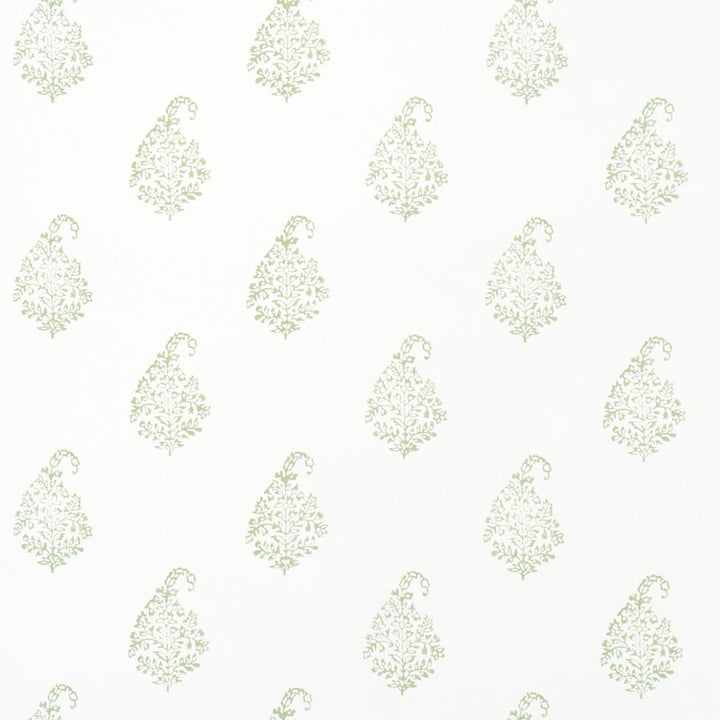 Kerala Paisley Ii Leaf 5015210 by Schumacher Wallpaper Jacaranda 5.38" - Fabric Carolina -