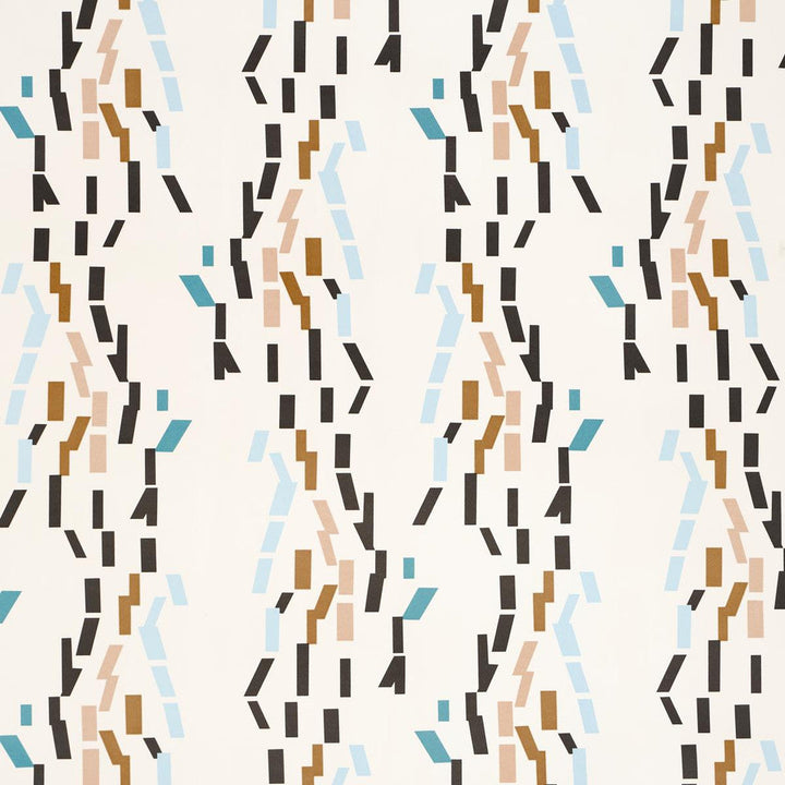 Confetti Teal 5015871 by Schumacher Designer Wallpaper Peg Norriss 27.0" - Swanky Fabrics -