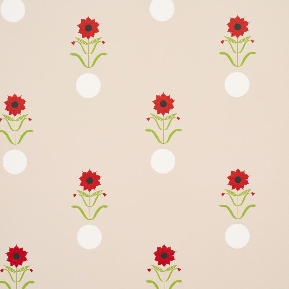 Forget Me Dots Neutral 5015880 by Schumacher Wallpaper Peg Norriss 20.5" - Fabric Carolina -