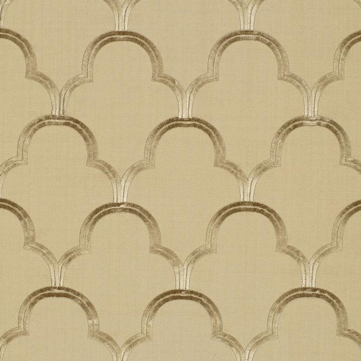 Scallop Embroidery Sesame 64321 by Schumacher Fabric Modern Glamour 5.5" - Fabric Carolina -