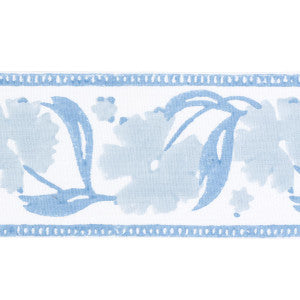 Adra Hand Blocked Tape Slate & Sky 74406 by Schumacher Trim