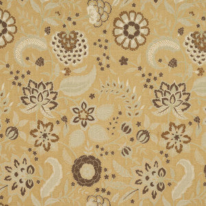 Alessia Floral Gold 83131 by Schumacher Fabric