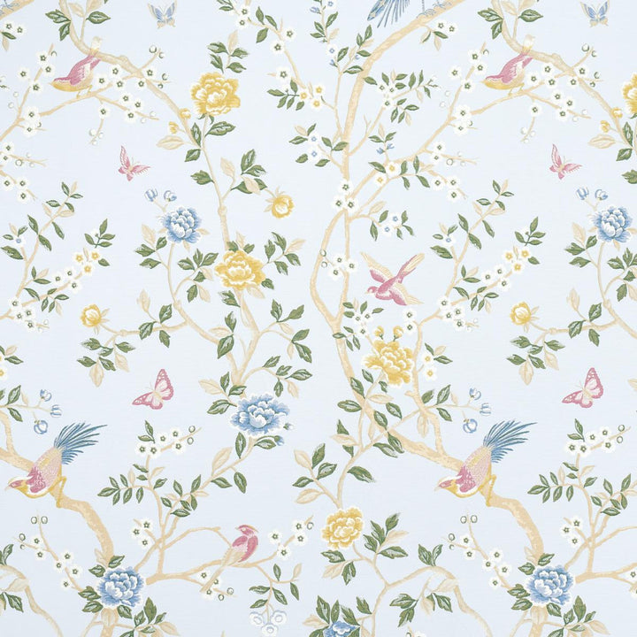 Georgia Vine Sky 83151 by Schumacher Fabric Schumacher Classics 27.0" - Fabric Carolina -