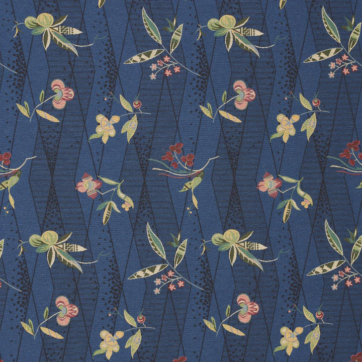 Romola Floral Cadet 83141 by Schumacher Designer Fabric Schumacher Classics 18.0" - Swanky Fabrics -