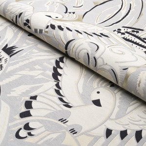 Parrots Moderne Dove 83181 by Schumacher Fabric