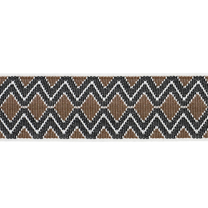 Pinula Tape Umber 84102 by Schumacher Designer Trim A Rum Fellow 2.62" - Swanky Fabrics -