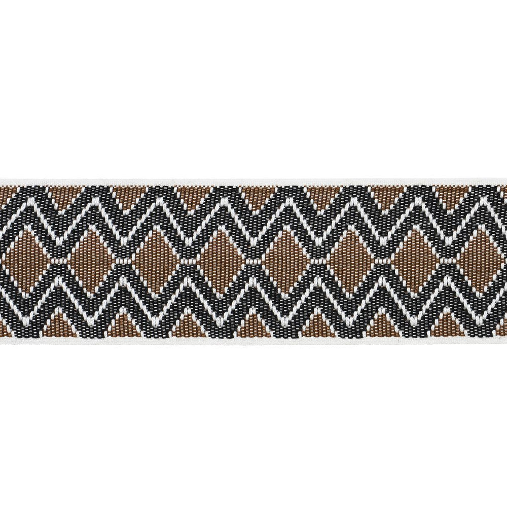 Pinula Tape Umber 84102 by Schumacher Trim A Rum Fellow 2.62" - Fabric Carolina -