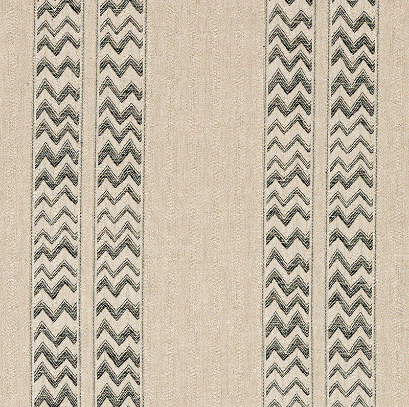 Kudu Stripe Black 69970 by Schumacher Fabric Schumacher Fabric Kudu Stripe Black 69970Fabric LINEN 100% ITALY </p><p>Repeat: H: HORZ. 28" (71CM) , V: VERT. 9 7/8" (25CM) 56 - Fabric Carolina -