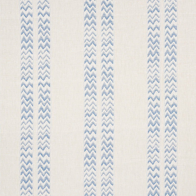 Kudu Stripe Blue 69971 by Schumacher Fabric Tribal-Chic 100% Linen - Horizontal: 28 and Vertical: 9.875 56 - Fabric Carolina -