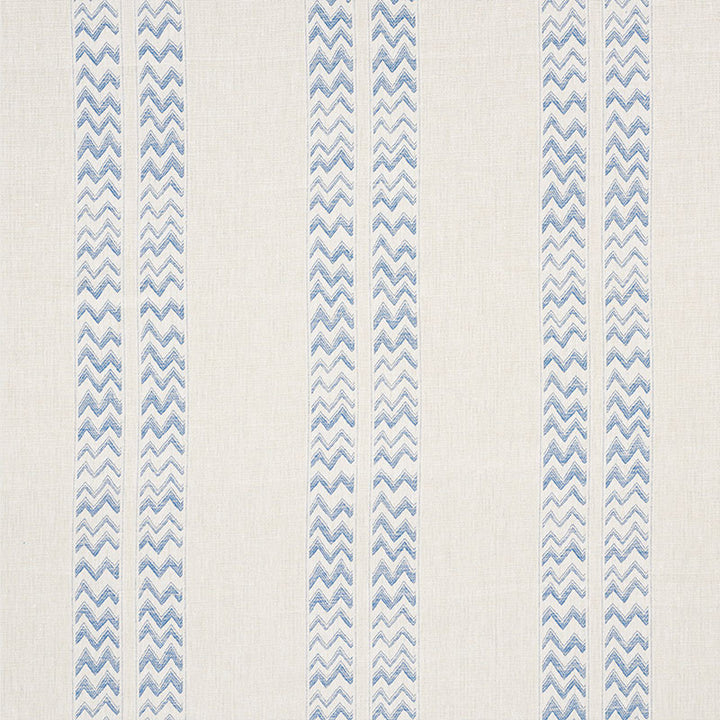 Kudu Stripe Blue 69971 by Schumacher Fabric Tribal-Chic 100% Linen - Horizontal: 28 and Vertical: 9.875 56 - Fabric Carolina -