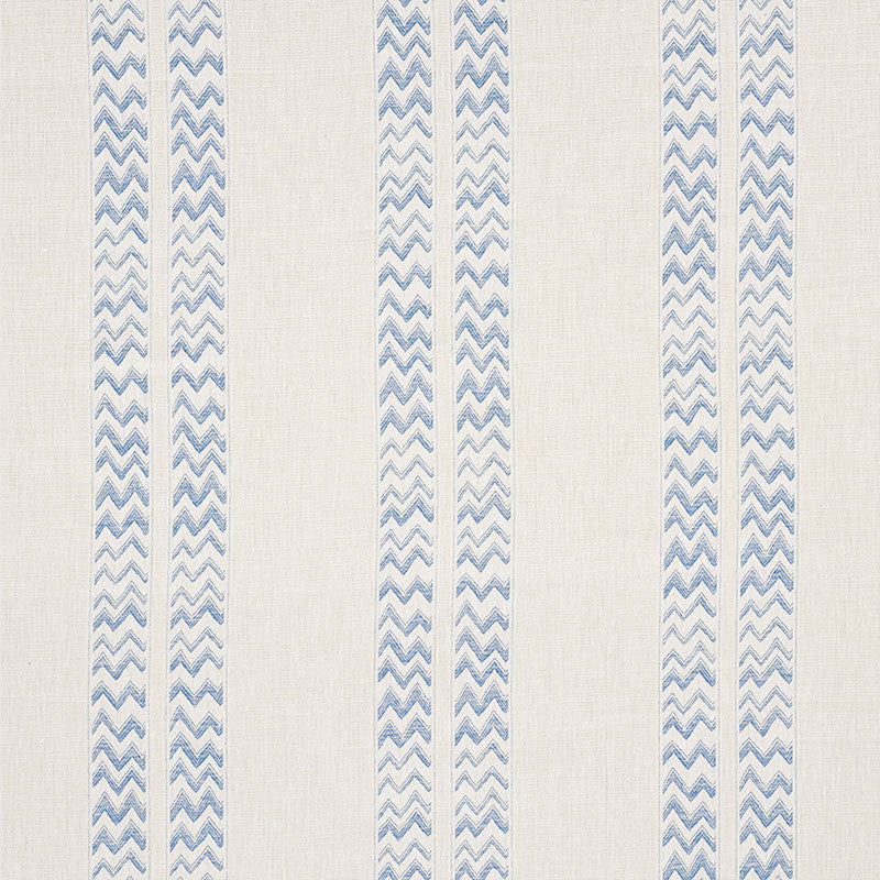 Kudu Stripe Blue 69971 by Schumacher Designer Fabric COPACABANA LINEN 100% ITALY </p><p>Repeat: Horizontal: 28" (71CM) and Vertical: 9 7/8" (25CM) 56 - Swanky Fabrics -
