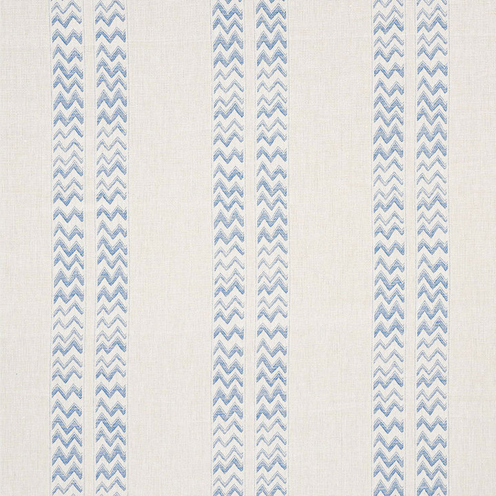 Kudu Stripe Blue 69971 by Schumacher Designer Fabric COPACABANA LINEN 100% ITALY </p><p>Repeat: Horizontal: 28" (71CM) and Vertical: 9 7/8" (25CM) 56 - Swanky Fabrics -