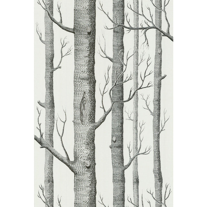 Woods Onyx/White by Cole & Son Designer Wallcovering COLE & SON NEW CONTEMPORARY II PAPER - 100% United Kingdom Horizontal: and Vertical: 28.3 20.5 - Swanky Fabrics -