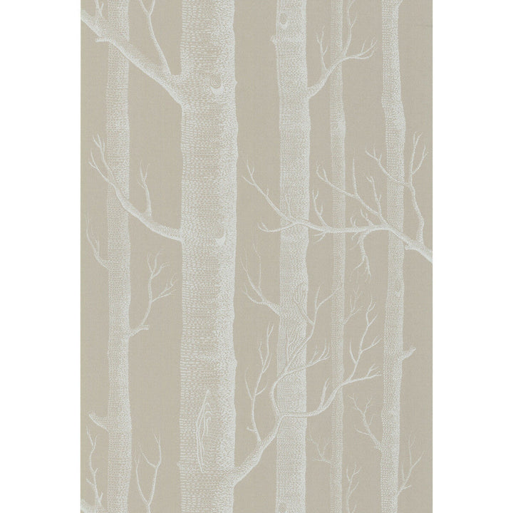 Woods White/Taupe by Cole & Son Designer Wallcovering COLE & SON NEW CONTEMPORARY II PAPER - 100% United Kingdom Horizontal: and Vertical: 28.3 20.5 - Swanky Fabrics -