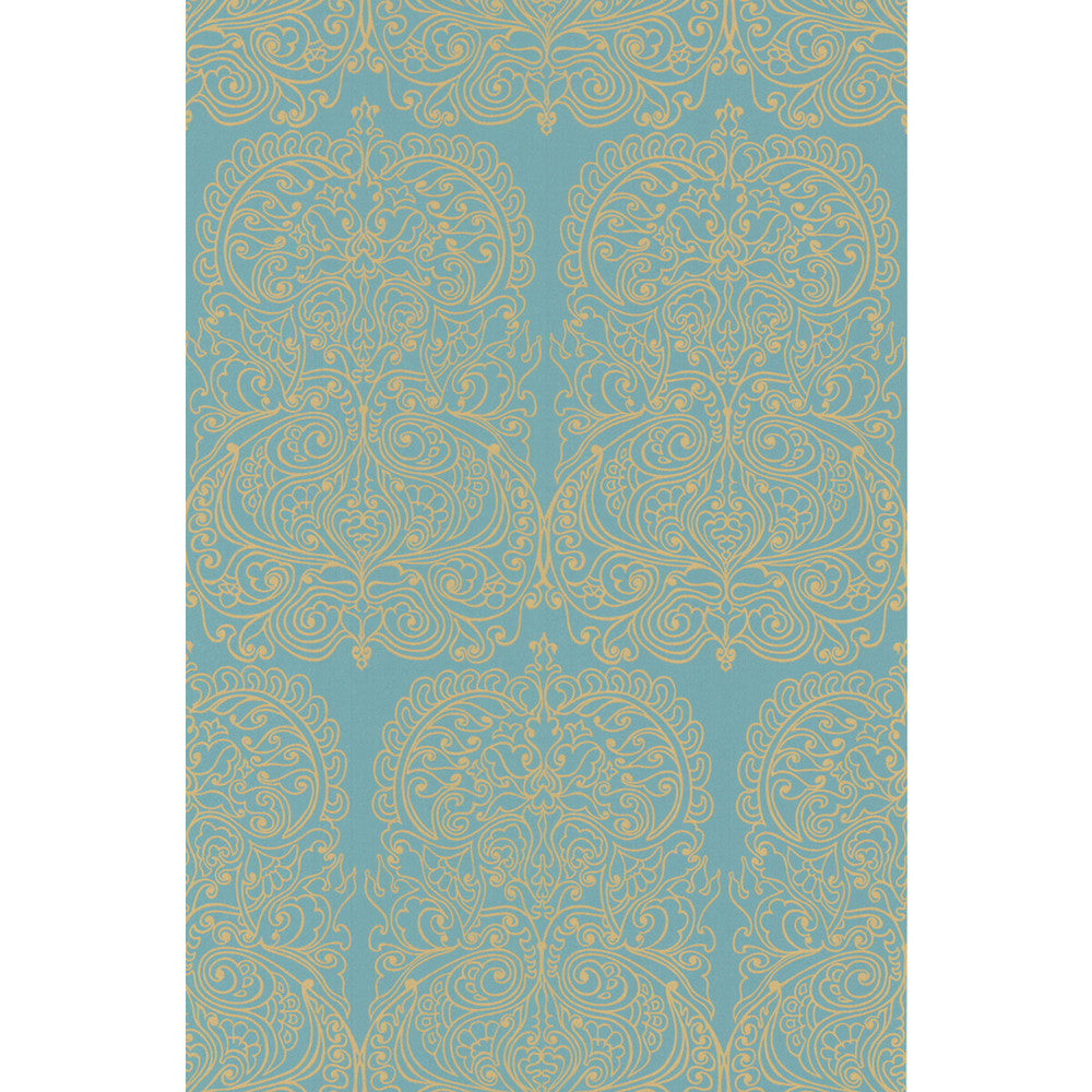 Alpana Gold/Aqua by Cole & Son Wallcovering Cole & Son Wallcovering Alpana Gold/AquaWallcovering COLE & SON NEW CONTEMPORARY II PAPER - 100% United Kingdom </p><p>Repeat: H: , V: 30 20.5 - Fabric Carolina -