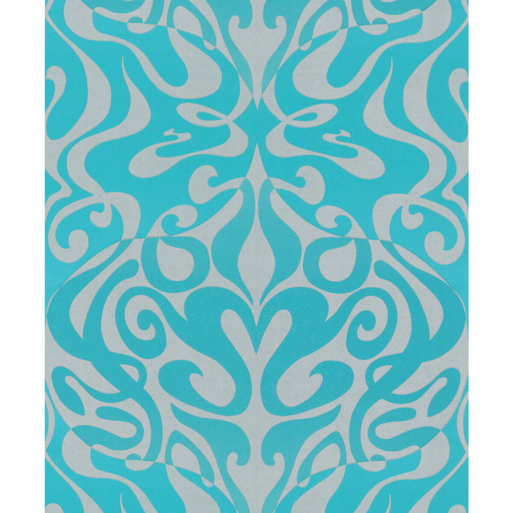 Woodstock Aqua by Cole & Son Designer Wallcovering COLE & SON NEW CONTEMPORARY II PAPER - 100% United Kingdom Horizontal: and Vertical: 21 20.5 - Swanky Fabrics -