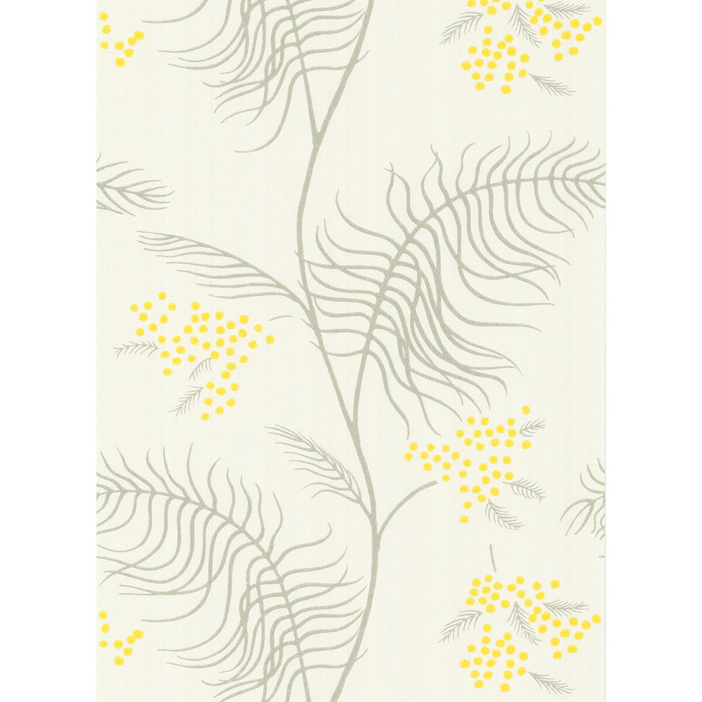 Mimosa White by Cole & Son Designer Wallcovering COLE & SON NEW CONTEMPORARY II PAPER - 100% United Kingdom Horizontal: and Vertical: 24 20.5 - Swanky Fabrics -