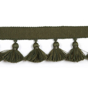 Hellenic Key Tassel Fringe Caper by Europatex Fabric