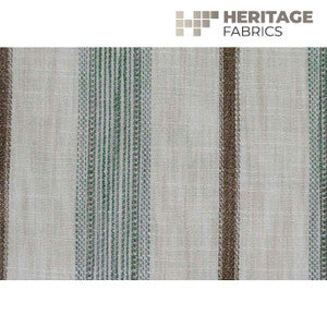 Trafalgar Stripe Jade by Roth & Tompkins Fabric