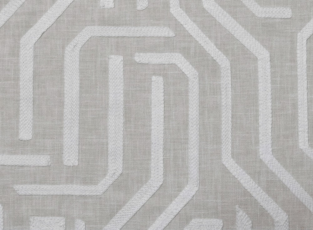 Maize White Linen By Roth & Tompkins Fabric