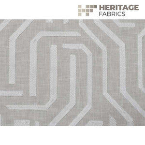 Maize White Linen By Roth & Tompkins Fabric