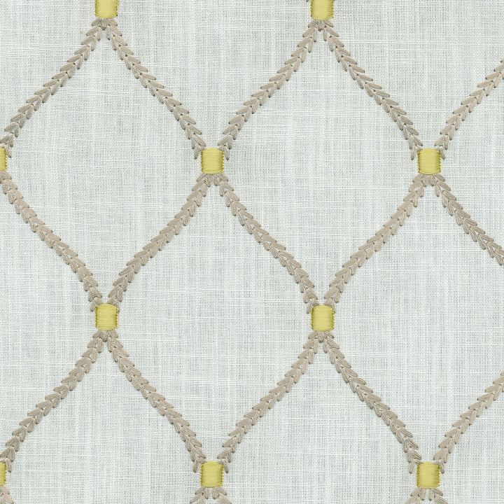 Deane Embroidery Smoke 700090 by Williamsburg Fabric - 70%Rayon 30%Linen Embroid:100%Rayon India 39000 Horizontal: 6.25 and Vertical: 4.25 54 - Fabric Carolina -