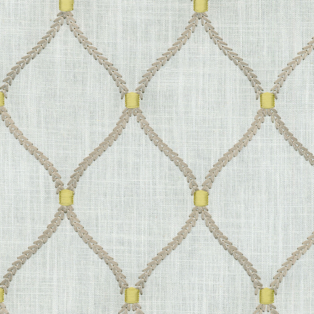 Deane Embroidery Smoke 700090 by Williamsburg Fabric - 70%Rayon 30%Linen Embroid:100%Rayon INDIA 39000 Horizontal: 4.25 and Vertical: 6.25 54 - Fabric Carolina -