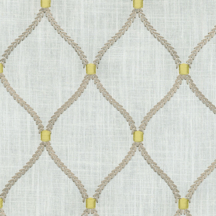 Deane Embroidery Smoke 700090 by Williamsburg Designer Fabric - 70%Rayon 30%Linen Embroid:100%Rayon India 39000 Horizontal: 6.25 and Vertical: 4.25 54 - Swanky Fabrics -
