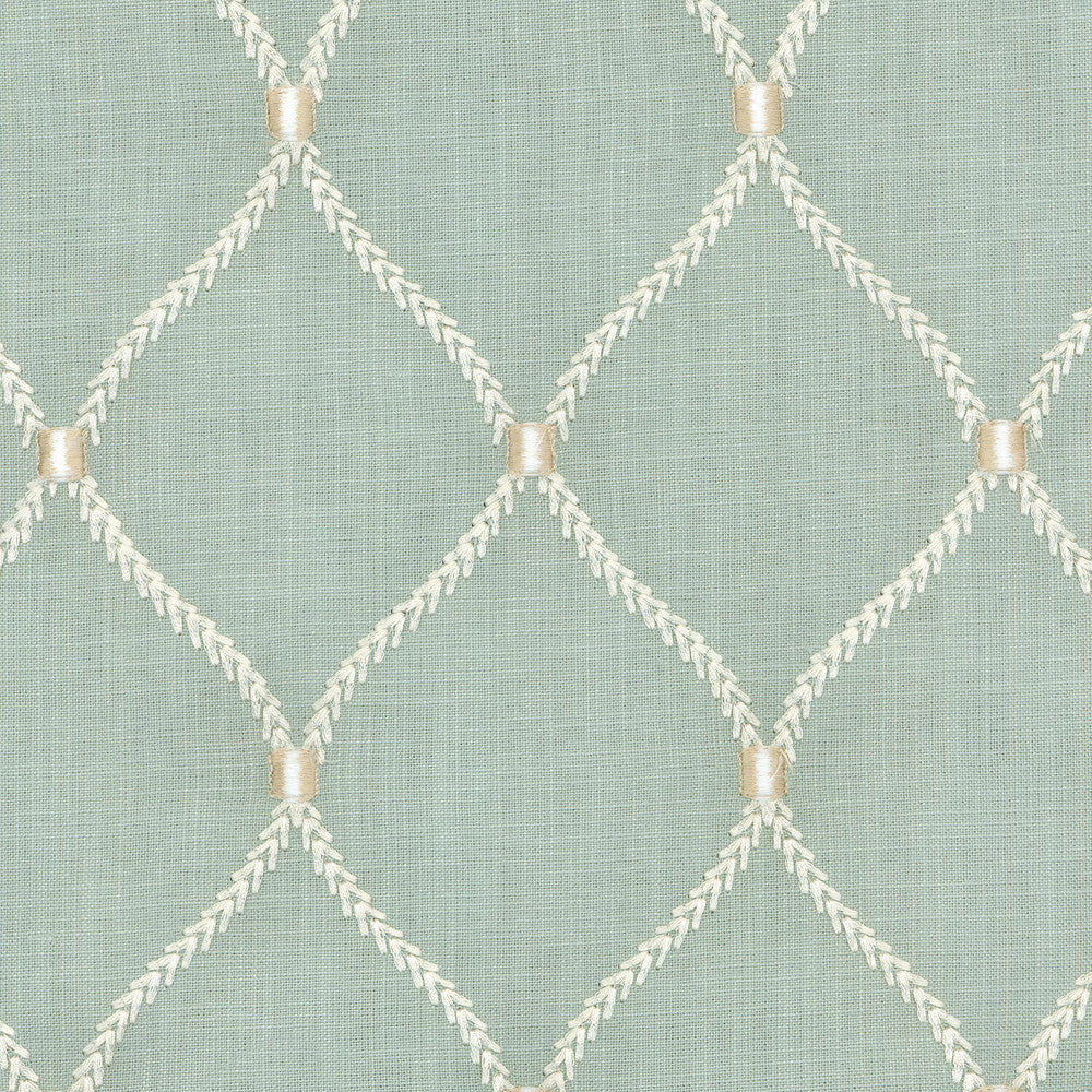 Deane Embroidery Shore 700095 by Williamsburg Designer Fabric DEANE EMBROIDERY 70% Rayon 30% Linen Embroid:100% Rayon INDIA Wyzenbeek 39,000 Horizontal: 4.25" and Vertical: 6.25" 54" - Swanky Fabrics -