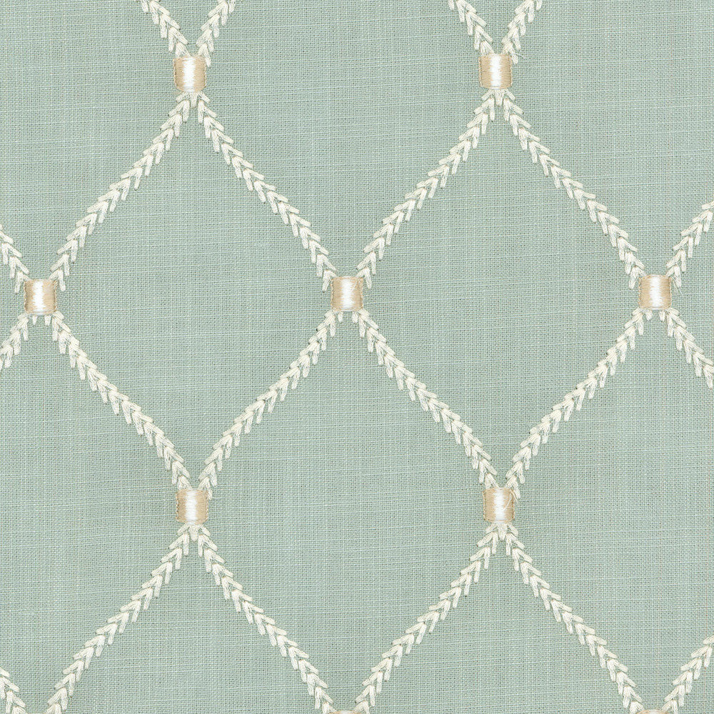 Deane Embroidery Shore 700095 by Williamsburg Designer Fabric - 70% Rayon 30% Linen Embroid:100% Rayon INDIA 39000 Horizontal: 4.25 and Vertical: 6.25 54 - Swanky Fabrics -