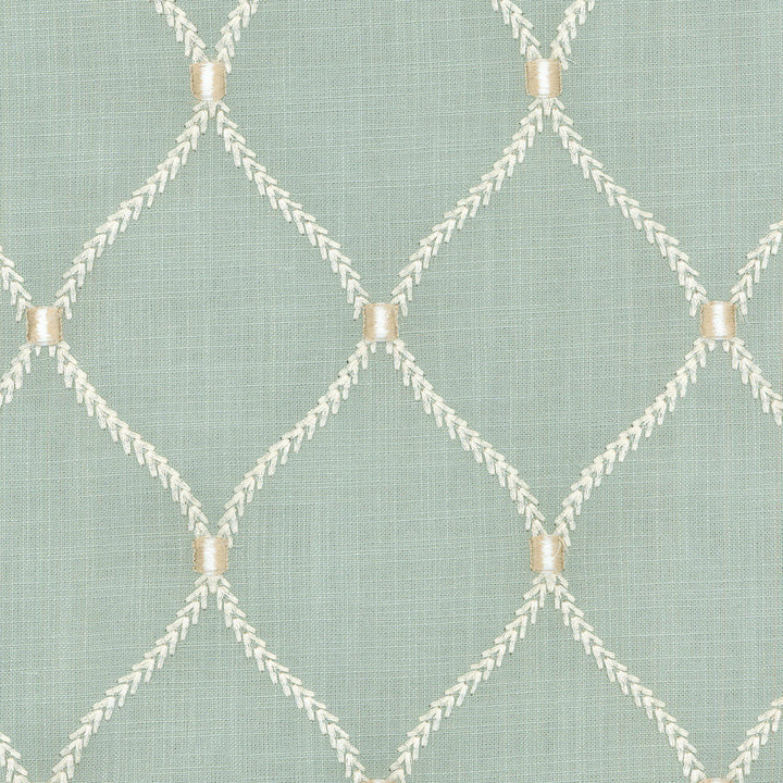 Deane Embroidery Shore 700095 by Williamsburg Designer Fabric - 70% Rayon 30% Linen Embroid:100% Rayon INDIA 39000 Horizontal: 4.25 and Vertical: 6.25 54 - Swanky Fabrics -