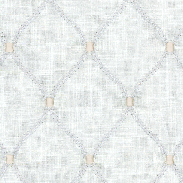 Deane Embroidery Sterling 700096 by Williamsburg Designer Fabric - 70%Rayon 30%Linen Embroid:100%Rayon INDIA 39000 Horizontal: 4.25 and Vertical: 6.25 54 - Swanky Fabrics -