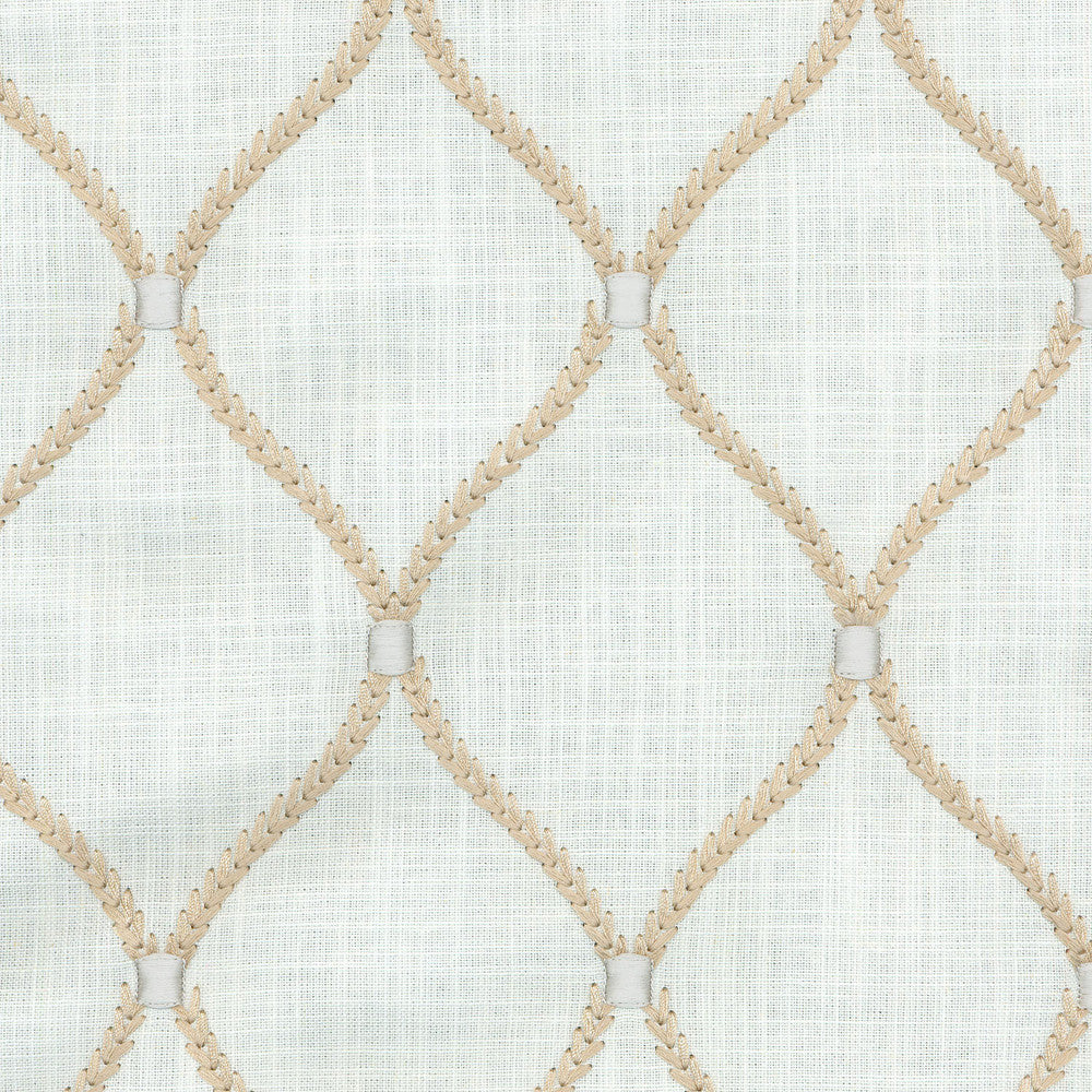 Deane Embroidery Teastain 700097 by Williamsburg Designer Fabric - 70%Rayon 30%Linen Embroid:100%Rayon INDIA 39000 Horizontal: 4.25 and Vertical: 6.25 54 - Swanky Fabrics -