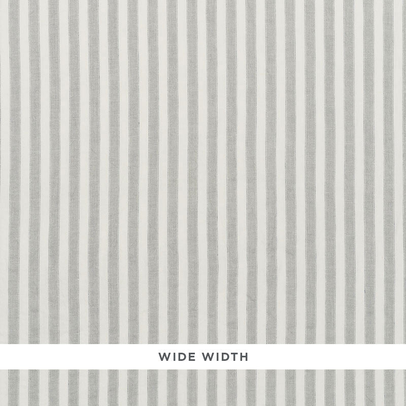 Regatta Linen Stripe Mineral 70032 by Schumacher Designer Fabric ESSENTIALS: SHEERS & CASEMENTS I LINEN 100% ITALY MARTINDALE 3,000 </p><p>Repeat: Horizontal: and Vertical: 1" (3CM) 118 - Swanky Fabrics -
