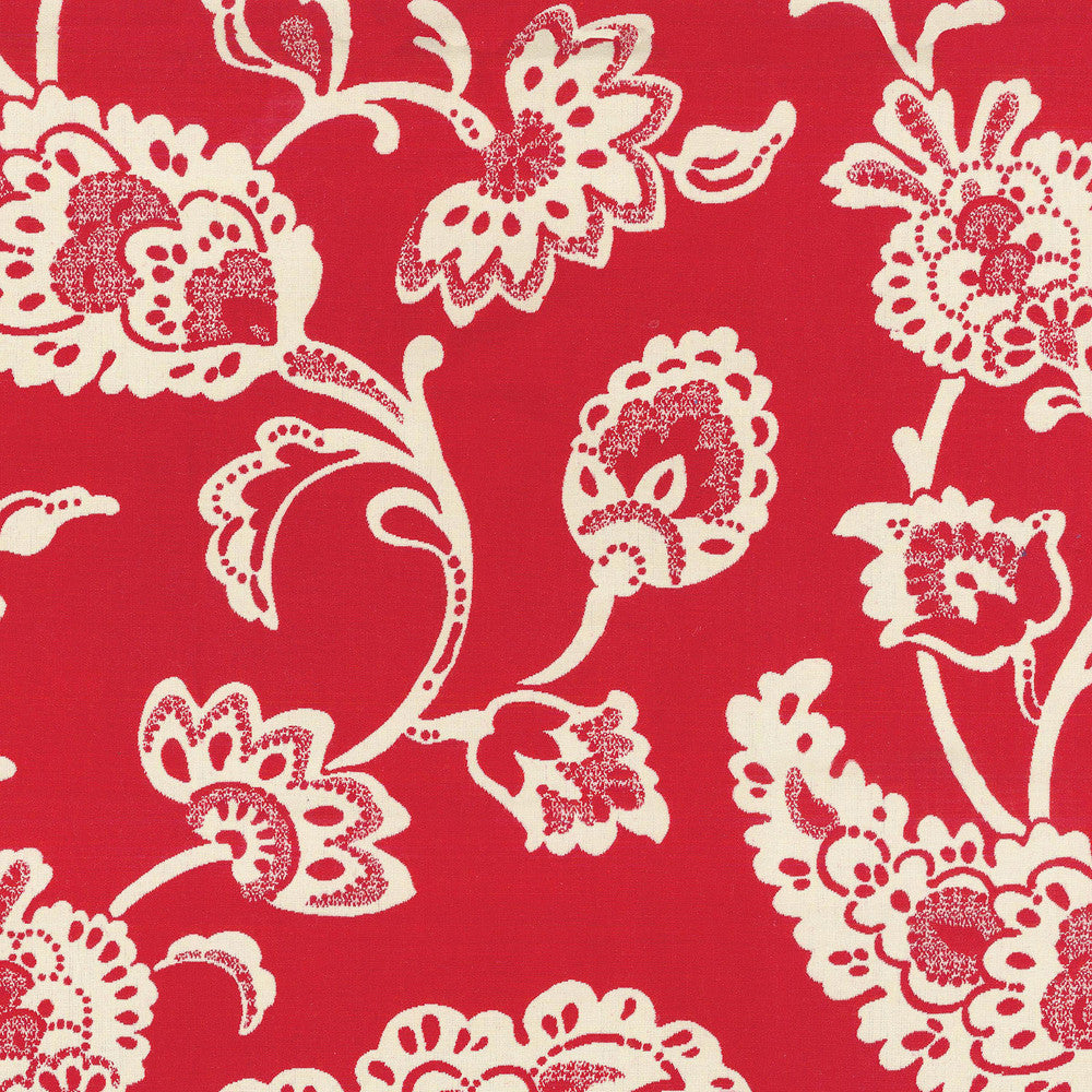 Pelham Pomegranate Jewel 700421 by Williamsburg Fabric - 100% Polyester Back:95% Polyester 5% Cotton bonded Horizontal: 29 and Vertical: 22.25 55 - Fabric Carolina -