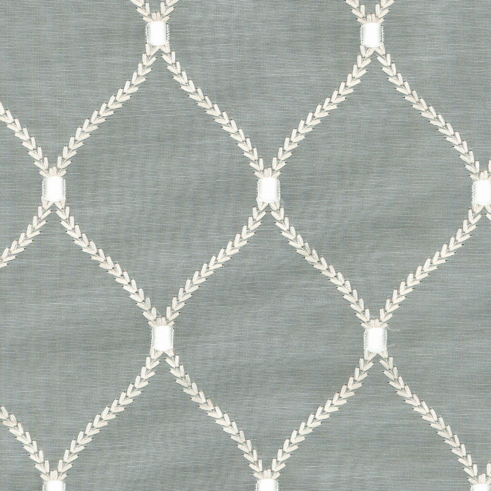 Dabney Emb Cloud Srd 700480 by Williamsburg Fabric CWF CLASSICS V BASE:60% Polyester 40% Cotton EMBROID:100% Rayon INDIA Horizontal: 4.25" and Vertical: 6.25" 56" - Fabric Carolina -