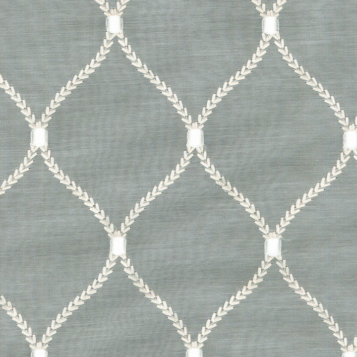 Dabney Emb Cloud Srd 700480 by Williamsburg Fabric CWF CLASSICS V BASE:60% Polyester 40% Cotton EMBROID:100% Rayon INDIA Horizontal: 4.25" and Vertical: 6.25" 56" - Fabric Carolina -