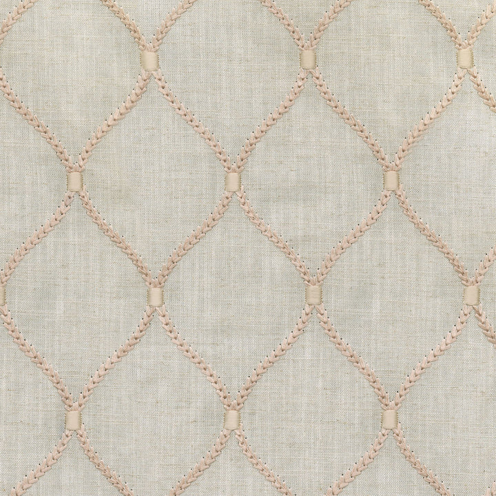 Deane Embroidery Blush 700500 by Williamsburg Fabric - 70%Rayon 30%Linen Embroid:100%Rayon India 39000 Horizontal: 6.25 and Vertical: 4.25 54 - Fabric Carolina -