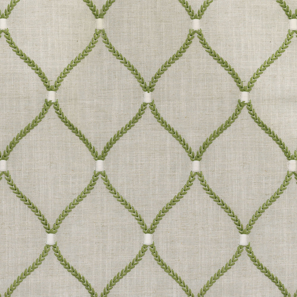 Deane Embroidery Fern 700502 by Williamsburg Fabric - 70%Rayon 30%Linen Embroid:100%Rayon India 39000 Horizontal: 6.25 and Vertical: 4.25 54 - Fabric Carolina -