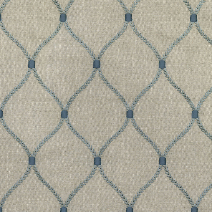 Deane Embroidery Storm 700503 by Williamsburg Fabric - 70%Rayon 30%Linen Embroid:100%Rayon India 39000 Horizontal: 6.25 and Vertical: 4.25 54 - Fabric Carolina -