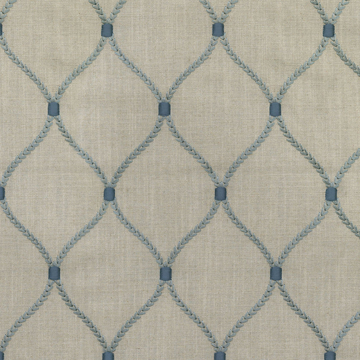 Deane Embroidery Storm 700503 by Williamsburg Designer Fabric - 70%Rayon 30%Linen Embroid:100%Rayon India 39000 Horizontal: 6.25 and Vertical: 4.25 54 - Swanky Fabrics -